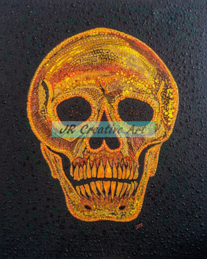 SKULL GLOW IN DARK ABSTRACT